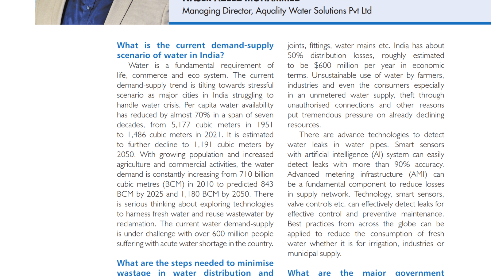 Construction Times, February-2023-Interview-MD_Aquality Water Solutions_001